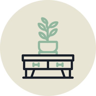 Bitki. Web simgesi basit illüstrasyon