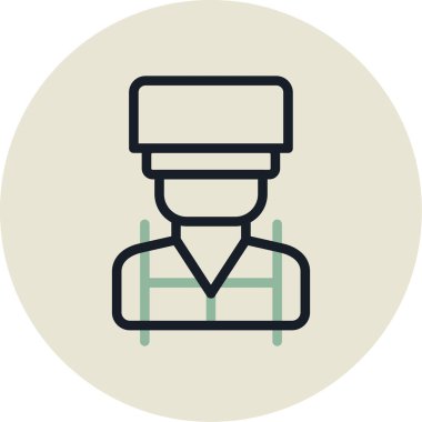 Adamım. Web simgesi basit illüstrasyon