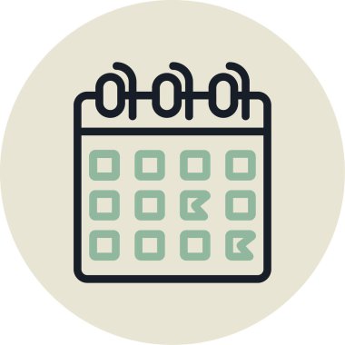 Okul Kalandar Çemberi, Vektör İllüstrasyonu