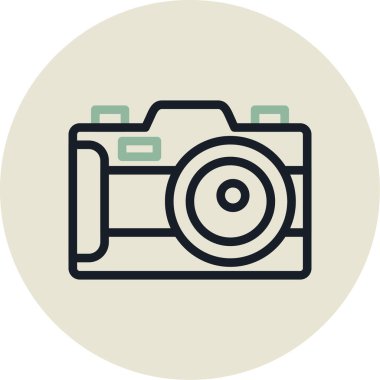 Kamera. Web simgesi basit illüstrasyon