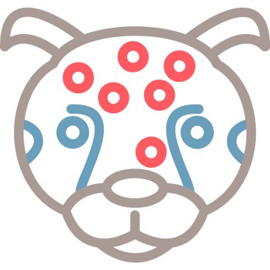 hayvan başı simgesi vektör illüstrasyonu