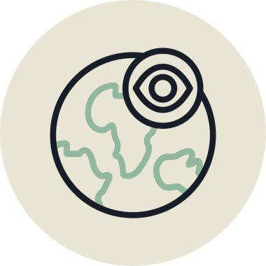 Küresel simge vektör illüstrasyonu