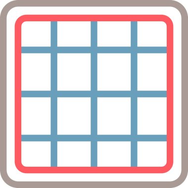 ızgara yerleşim renk simgesi - taslak biçimi