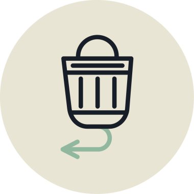 Çöp kutusu vektör illüstrasyonuName