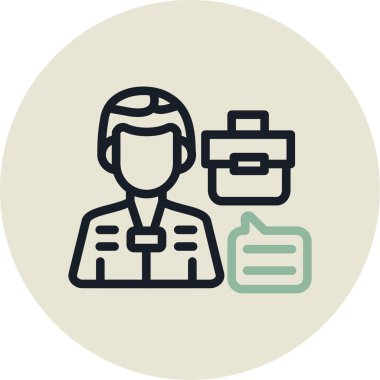 iş simgesi vektör illüstrasyonu