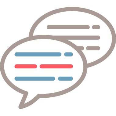 Konuş. Web simgesi basit illüstrasyon