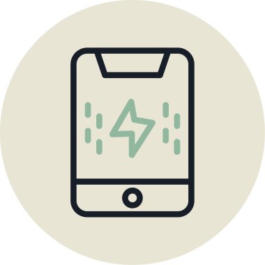 Pil modern simgesinin vektör illüstrasyonu