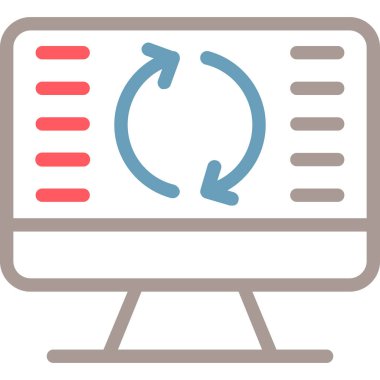 Bilgisayar. Web simgesi basit tasarım