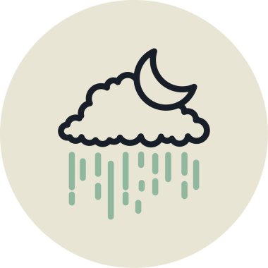 Bulut simgesi vektör illüstrasyonu