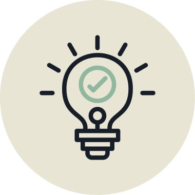 ampul simgesi vektör illüstrasyonu