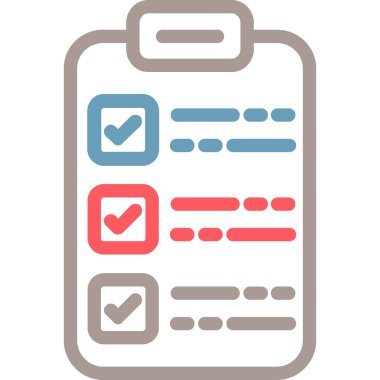 Kontrol listesi. Web simgesi basit illüstrasyon
