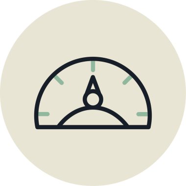 Hız göstergesi. Web simgesi basit illüstrasyon