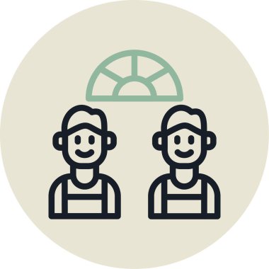 İnsanların vektör illüstrasyonu, basit simge