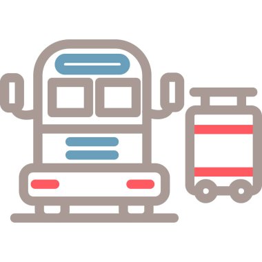 Alan Trip Hattı Çoklu Renk, Vektör İllüstrasyonu