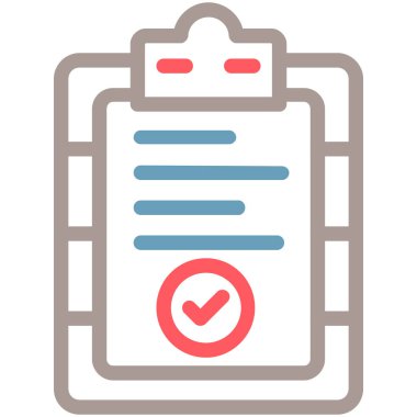 Kontrol listesi. Web simgesi basit illüstrasyon