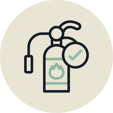 Yangın söndürücüsü. Vektör illüstrasyonu