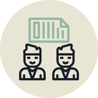 iş ve ofis simgesi vektör illüstrasyonu