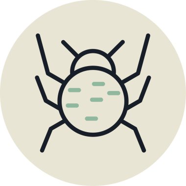 Bir örümcek simgesinin vektör illüstrasyonu