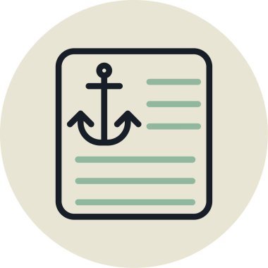 Gemi simgesi vektör illüstrasyonu