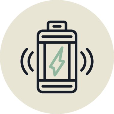 Pil simgesinin vektör illüstrasyonu