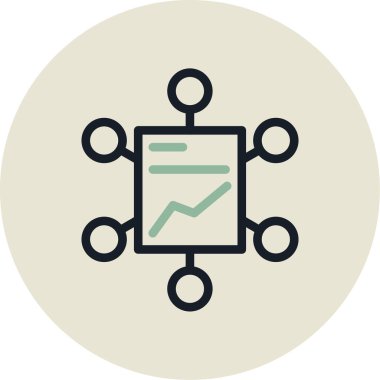 veri analiz çizelgesi vektör simgesi