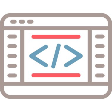 Web geliştirme simgesi vektör illüstrasyonu