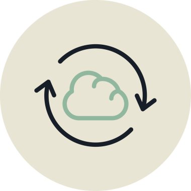 Bulut. Web simgesi basit illüstrasyon