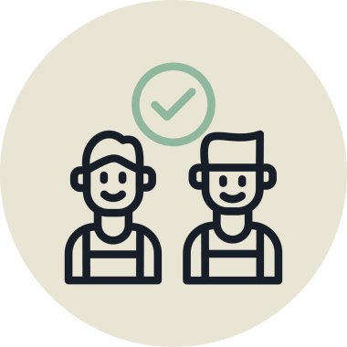 İnsanlar beyaz arka planda illüstrasyon oluştururlar. Birinci kalite semboller. Konsept ve grafik tasarımı için vuruş simgesi.