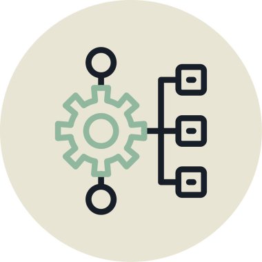 Dişliler. Web simgesi basit illüstrasyon