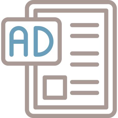 reklam reklam ikonu ana hatları biçiminde