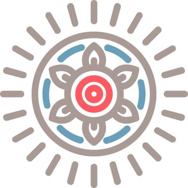 Süs vektör çizimine sahip güzel çiçek