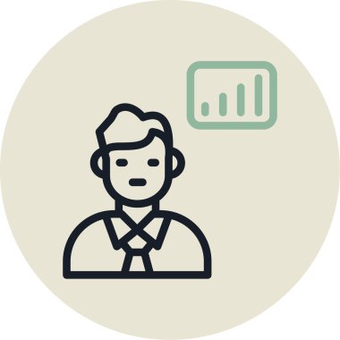 İş simgesinin vektör illüstrasyonu, finans kavramı