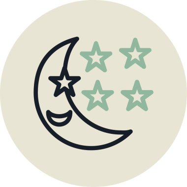 Ay. Web simgesi basit tasarım