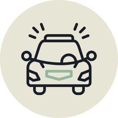 araba simgesi vektör illüstrasyonu