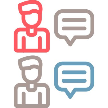 Sohbet simgesinin vektör illüstrasyonu