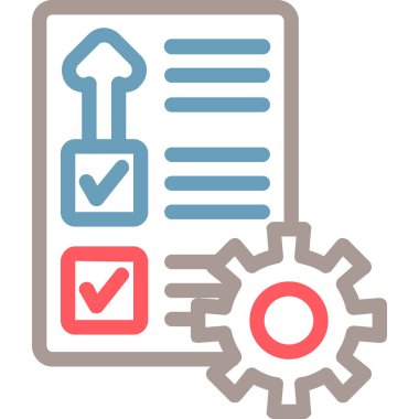 Kontrol listesi. Web simgesi basit illüstrasyon