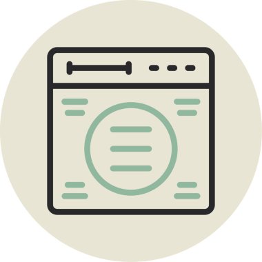 tarayıcı simgesi vektör illüstrasyonu