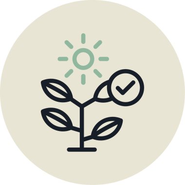 Bitki simgesinin vektör illüstrasyonu