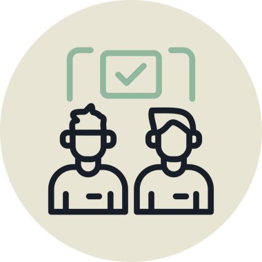 İnsan simgesinin vektör illüstrasyonu