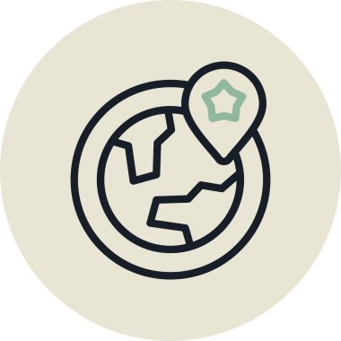 Pusula. Web simgesi basit illüstrasyon