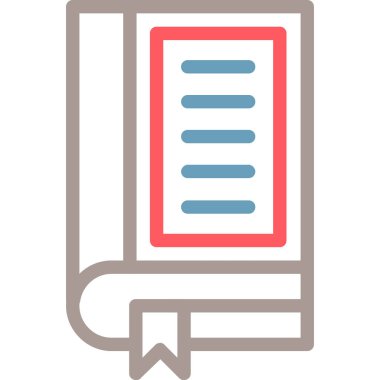 Kitap. Web simgesi basit illüstrasyon