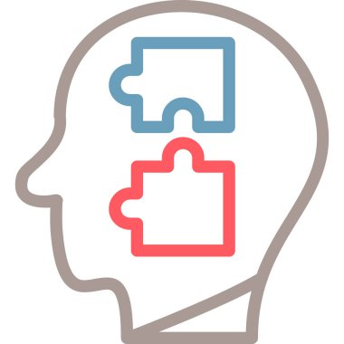 Beyin. Web simgesi basit illüstrasyon