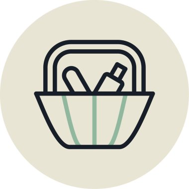 Kova. Web simgesi basit illüstrasyon