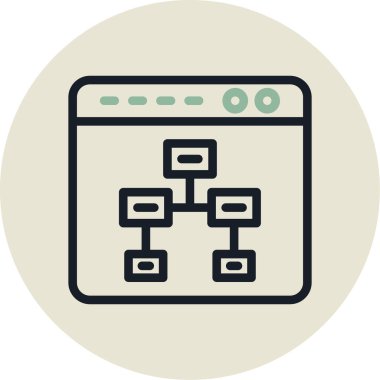 Web sayfası simgesi. düz tasarım vektör çizimi