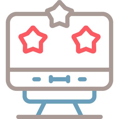 computer monitor icon. simple illustration