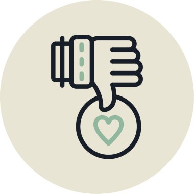 Kalp. Web simgesi basit tasarım