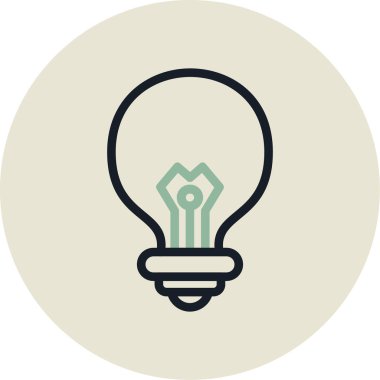 ampul simgesi, vektör illüstrasyonu