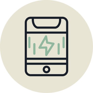 Cep telefonu simgesi, vektör illüstrasyonu