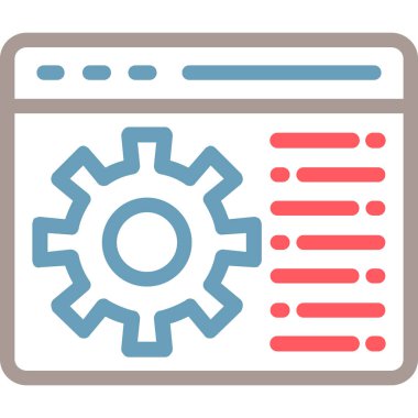 Web geliştirme vektör simgesi