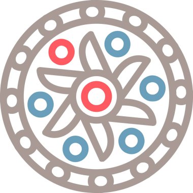 Bir çiçek simgesinin vektör illüstrasyonu